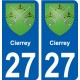 27 Léry blason autocollant plaque stickers ville