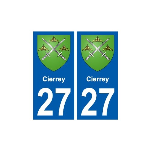 27 Léry coat of arms sticker plate stickers city