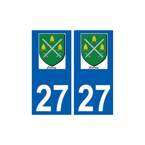 27 Léry logo autocollant plaque stickers ville