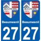 27 Léry coat of arms sticker plate stickers city