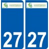 27 Léry logo autocollant plaque stickers ville