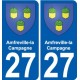 27 Léry stemma adesivo piastra adesivi città