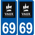 69 Vaux-en-Beaujolais logo autocollant plaque stickers ville