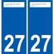 27 Léry logo autocollant plaque stickers ville