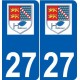 27 de Léry logotipo de la etiqueta engomada de la placa de pegatinas de la ciudad