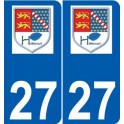 27 Léry logo autocollant plaque stickers ville