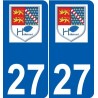 27 Léry logo sticker plate stickers city