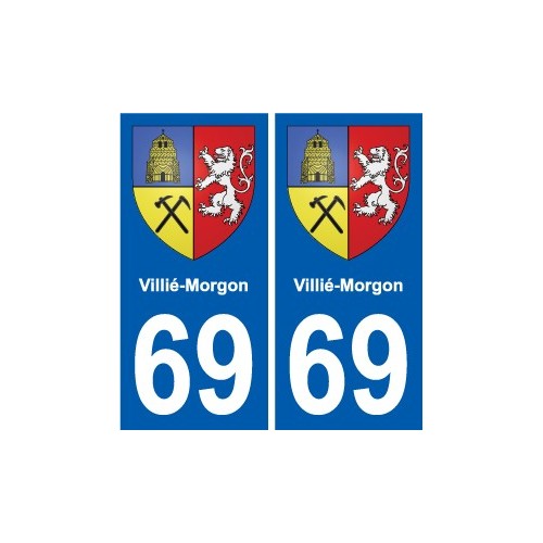 69 Villié-Morgon wappen aufkleber typenschild aufkleber stadt