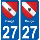 27 Léry blason autocollant plaque stickers ville