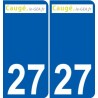 27 Léry logo sticker plate stickers city
