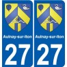 27 Léry coat of arms sticker plate stickers city