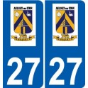 27 Léry logo autocollant plaque stickers ville