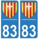 83 Saint-Maximin-la-Sainte-Baume autocollant plaque immatriculation ville