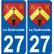27 Léry blason autocollant plaque stickers ville