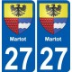 27 Léry coat of arms sticker plate stickers city