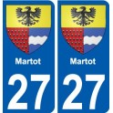 27 Léry blason autocollant plaque stickers ville