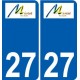 27 Léry logo autocollant plaque stickers ville