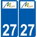 27 Léry logo autocollant plaque stickers ville