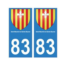 83 Saint-Maximin-la-Sainte-Baume autocollant plaque immatriculation ville