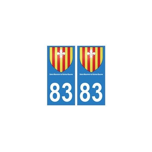 83 Saint-Maximin-la-Sainte-Baume autocollant plaque immatriculation ville
