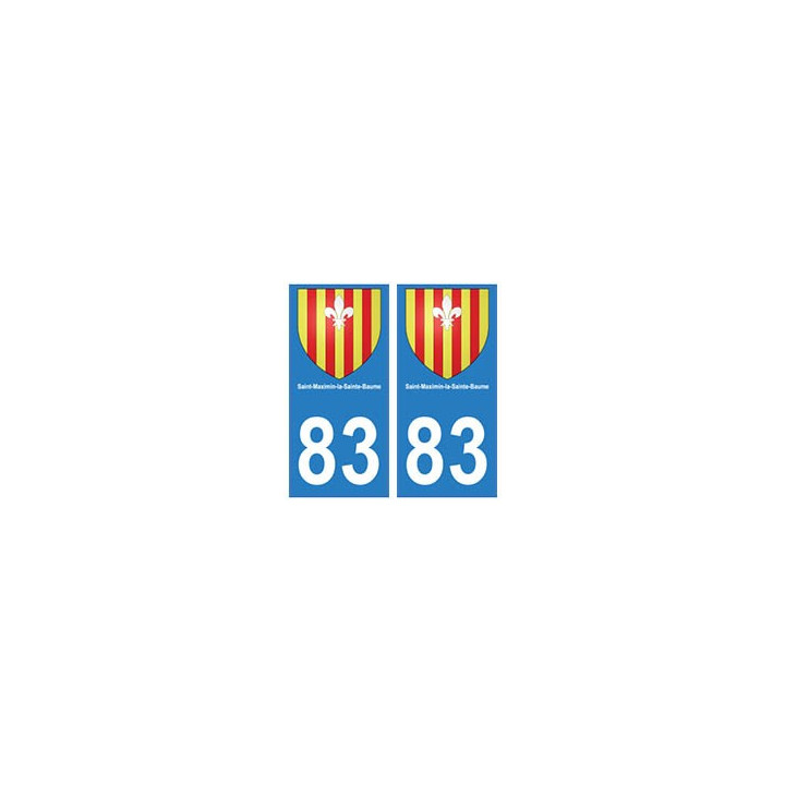 83 Saint-Maximin-la-Sainte-Baume autocollant plaque immatriculation ville