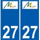 27 Léry logo adesivo piastra adesivi città