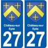 27 Léry blason autocollant plaque stickers ville