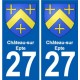 27 Léry coat of arms sticker plate stickers city