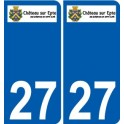 27 Léry logo autocollant plaque stickers ville