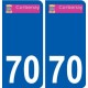 70 Corbenay logo autocollant plaque stickers ville