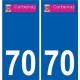 70 Corbenay logo autocollant plaque stickers ville