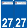 27 Léry logo autocollant plaque stickers ville