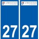 27 Léry logo autocollant plaque stickers ville