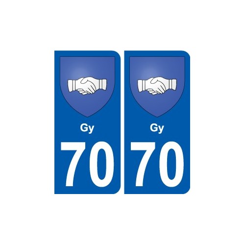 70 Gy blason autocollant plaque stickers ville
