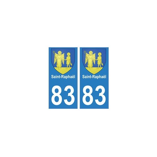 83 Saint-Raphaël autocollant plaque immatriculation ville