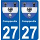 27 Léry blason autocollant plaque stickers ville