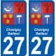 27 Léry coat of arms sticker plate stickers city