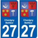 27 Léry coat of arms sticker plate stickers city
