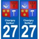 27 Léry coat of arms sticker plate stickers city