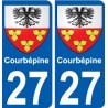 27 Léry blason autocollant plaque stickers ville