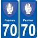 70 Pesmes blason autocollant plaque stickers ville