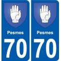 70 Pesmes blason autocollant plaque stickers ville