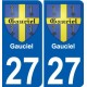 27 Léry blason autocollant plaque stickers ville