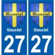 27 Léry blason autocollant plaque stickers ville