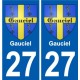 27 Léry blason autocollant plaque stickers ville