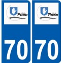 70 Pesmes logo autocollant plaque stickers ville