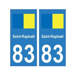 83 Saint-Raphaël logo autocollant plaque immatriculation ville
