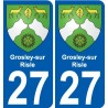 27 Léry blason autocollant plaque stickers ville