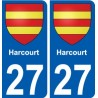 27 Léry blason autocollant plaque stickers ville