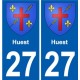 27 Léry blason autocollant plaque stickers ville